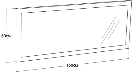 Зеркало настенное Como/Veda 150x3 Экокожа Белый - Зеркало с рамой, обитой экокожей класса «Люкс». Подходит для туалетного столика Como/Veda и других товаров этой серии.